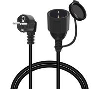 Rallonge électrique étanche 16 A, 250 V, fiche avec contact de mise à la terre, 1 mètre, prise de type F
