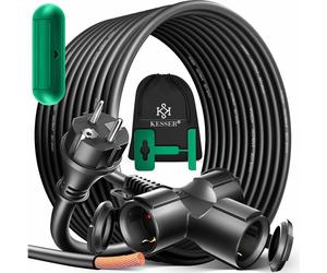 Rallonge électrique extérieure - KESSER - 10 m - IP44 - Résistant aux intempéries - Utilisable de -20°C à +60°C