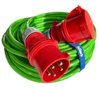 Rallonge électrique H07BQ-F 5x2.5mm² verte 10m