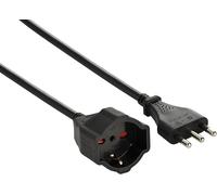 Rallonge électrique linéaire 10 m 16A prise Schuko noire Electraline 46111