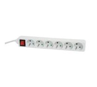 Rallonge électrique | Prolongateur électrique | Rallonge prise | Rallonge prise électrique | DEBFLEX MultIPle Bloc Electrique 6 Prises 2P+T | Cordon 1 m avec Interrupteur Pegboardable Blanc