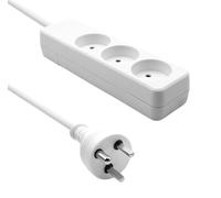 Rallonge électrique ProXtend à 3 prises, 5 m, blanche, K3-KIT05W