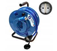 RALLONGE ÉLECTRIQUE SCHUKO PUR CAOUTCHOUC H07BQ-F 3x1,5 30M INVERSÉE fiche bleue