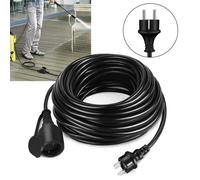 Rallonge électrique - XMTECH - 20m - Câble H05VV-F3G - Sécurité enfant - Caoutchouc noir