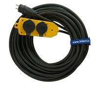 Rallonge en caoutchouc H07RN-F 3x2,5mm² répartiteur jaune 30m