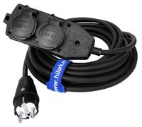 Rallonge en caoutchouc H07RN-F 3x2,5mm² répartiteur noir 50m