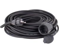 Rallonge en plastique avec fiche de sécurité, IP44, 230 V/16 A, longueur 10 mètres, noir