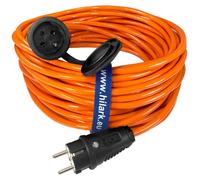 Rallonge en polyuréthane H07BQ-F 3x1,5 mm² 15m Orange haute visibilité