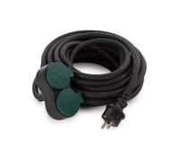 Rallonge extérieure avec 2 prises - 10 M - Noir - 3G2.5 - Schuko
