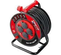 Rallonge extérieure sur tambour FESTA INDUSTRY 3x2.5mm 50m 230V max 3680W 4 prises caoutchouc-néoprène IP44