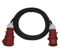 Rallonge extérieure triphasée EMOS 10 m / 1 prise 32 A / noir / caoutchouc / 400 V / 4 mm2, PM1102