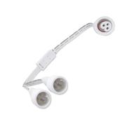 Rallonge flexible étanche en Y double port pour lumière permanente applications festives Cordon d'alimentation 3 broches Câble d'extension étanche