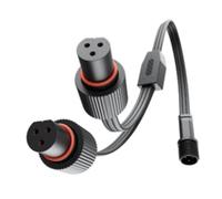 Rallonge flexible étanche en Y double port pour lumière permanente applications festives Cordon d'alimentation 3 broches Câble d'extension étanche
