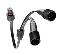 Rallonge flexible étanche en Y double port pour lumière permanente applications festives Cordon d'alimentation 3 broches Câble d'extension étanche