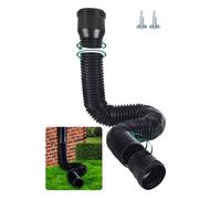 Rallonge Gouttière Flexible, Ensemble D'Extension Pour Descente De 80/100 mm, Extension De Descente De 47 à 150 cm (Noir, 1 Pièce)