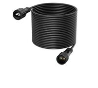 Rallonge Guirlande Exterieure, Câble d'extension Lumineux, Noir 2 Broches Mâle/Femelle LED Basse Tension 10M, Câble de Rallonge étanche pour Ampoules G40 Rideau Lumineux Filet Lumineuse