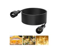 Rallonge Guirlande Exterieure, Câble d'extension Lumineux, Noir 2 Broches Mâle/Femelle LED Basse Tension 6M, Câble de Rallonge étanche pour Ampoules G40 Rideau Lumineux Filet Lumineuse