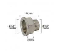 Rallonge hexagonale réduction chromée 3/8 mâle - 1/2 femelle x M10