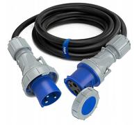 Rallonge industrielle 1m 63A IP67 H07RN-F 3×16 pour machines de chantier et industrie PCE