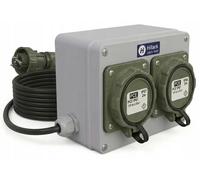 Rallonge industrielle militaire IP68 submersible 2x prises 230V 16A H07RN-F 3m PCE