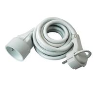 Zenitech – Prolongateur électrique 16A 2P+T HO5VV-F 3G1,5 mm² 3 m fiche extraplate Blanc