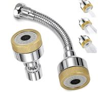 Rallonge Mousseur Robinet Evier, FM22/M24 Douchette Embout Robinet Cuisine | Prolongateur Robinet Cuisine 360° Pivotant Aérateur Robinet en Cuivre, Barboteur de Buse Filtre Salle de Bain avec Adaptateur