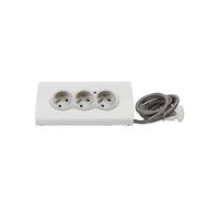Rallonge multiprise 3x2P+T + 2 USB Type-A 2.4A et support tablette
