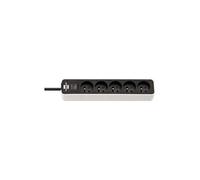 Rallonge Multiprise 5 Prises à 45° 3500WMax Modèle Ecolor 5m Blanc / Noir