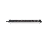 Rallonge Multiprise 9 Prises 19 Orientées à 45° Édition Alu-Line 2m Noir / Argent