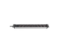 Rallonge Multiprise 9 Prises 19" Orientées à 45° Edition Alu-Line 2m Noir / Argent