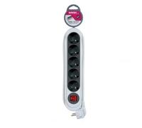 Rallonge multiprise avec interrupteur - 5 prises - anthracite - NOLA DEBFLEX