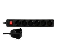 Rallonge multiprise - Powersplit - 0012692514 - 7 prises - 2m - Noir