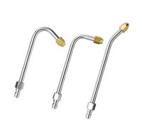 Rallonge pour Nettoyeur Haute Pression Baguettes d'extension for nettoyeur à pression, tige incurvée de 1/4 pouces, raccords rapides, coudée, Kit d'eau, 3 pièces