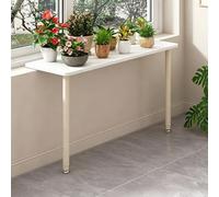 Rallonge pour Rebord de Fenêtre Rallonge de Rebord de Fenêtre Réglable avec Pieds, Étagère à Plantes Étroite pour Balcon, Plaque D'extension Amovible pour Perchoir à Chat(White,120x30 cm (47x12 in))