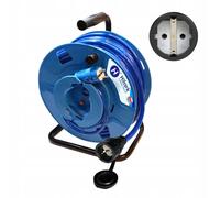RALLONGE SCHUKO PUR CAOUTCHOUC H07BQ-F 3x1,5 45M INVERSÉE fiche bleue