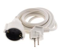Rallonge Schuko - ZENITECH - HO5VV-F 3G1,5mm² - 2 m - 3680 W - Blanc