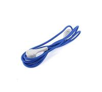 CHACON Rallonge Textile Bleu - avec fiche Plate Blanche - 3m