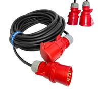 Rallonge triphasée CEE en caoutchouc H07RN-F 5x4mm² 15m 32A