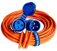 Rallonge triphasée CEE en polyuréthane H07BQ-F 3x2,5 50m Orange haute visibilité