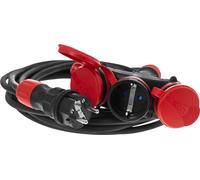 Rallonge triple 10m 250V 16A Schuko 3×2P+Z H05RR-F 3×2,5 mm² IP44
