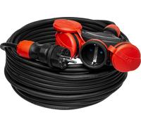 Rallonge triple 25m 250V 16A Schuko 3×2P+Z H05RR-F 3×1,5 mm² IP44