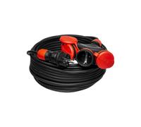 Rallonge triple 25m 250V 16A Schuko 3×2P+Z H05RR-F 3×2,5 mm² IP44