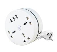 Rallonge Universelle, multiprise Universelle Rallonge de 6,5 Pieds, 3 Ports | Adaptateur de international Rétractable pour les s, les bateaux de croisière, la maison, la multipri