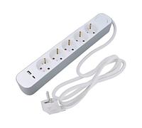 Rallonge 5x interrupteur schuko et 1xUSB A 1xUSB W-30011