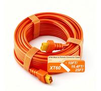 Rallonge XT60 Femelle vers Mâle 3m 12AWG Câble d'extension XT60 | Brides à scratch orange haute visibilité, connecteur monobloc, rallonge panneau solaire