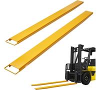 Rallonges de fourches 2440 mm - Rallonge de fourches 1,815 tonnes - Capacité de charge fourches Q235 - Acier au carbone - Design unique - Rallonge de fourches à palettes - Compatible avec fourches 152