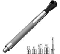 Rallonges électriques pour tournevis de 1/2 pouce à angle droit, dotées de raccords carrés polyvalents de 3/8 pouce à 1/4 pouce pour les espaces restreints