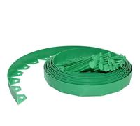 Ram® Bordure de pelouse Flexible avec 40 piquets Vert 10 m