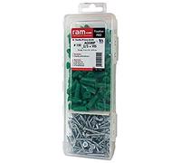 Ram - Cheville Aggrip avec Vis, Vert, Boîte de 150