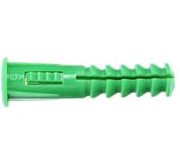 Ram - Cheville avec Collerette, 6mm x 30mm, Vert, Seau de 500